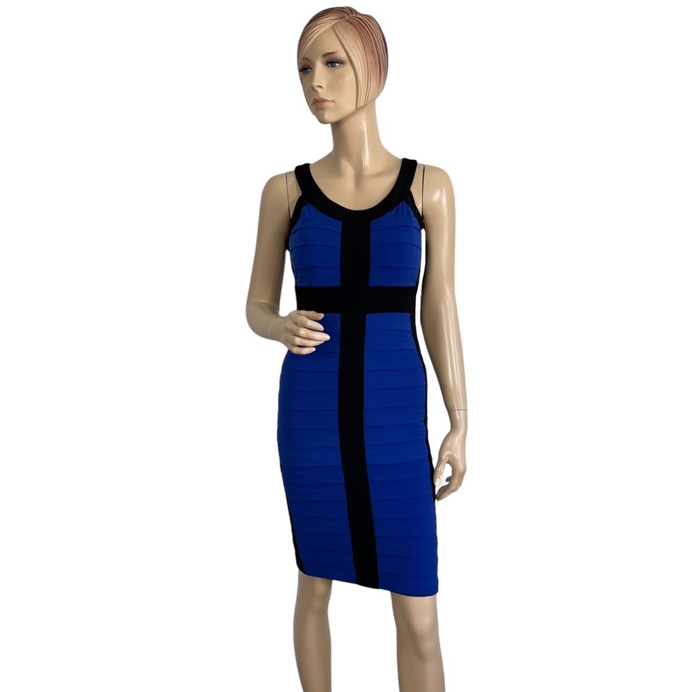 Cache Shutter Pleated Bodycon Dress Women’s Size 2